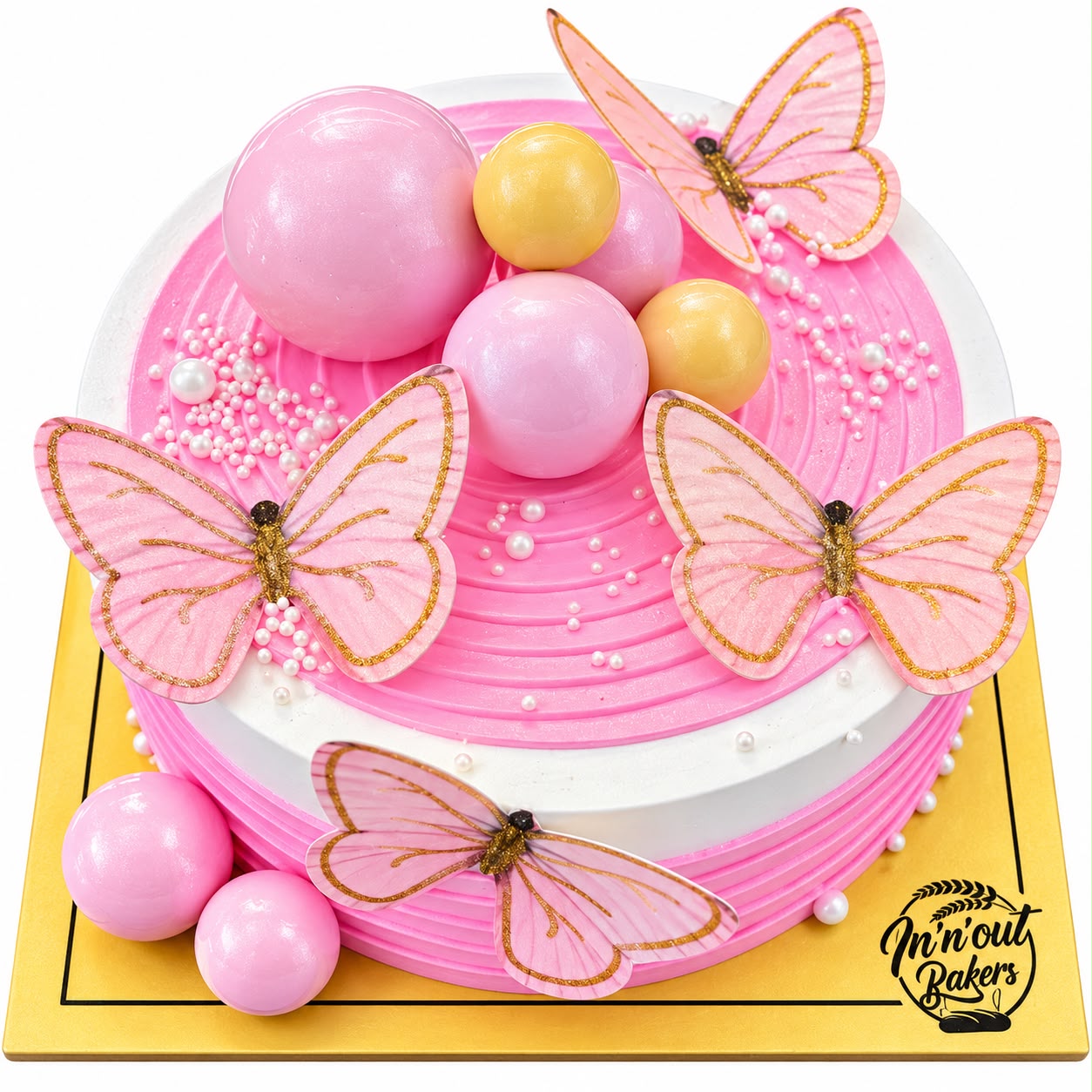 Customized butterfly mix fruit cake by In n Out Bakers, Amritsar