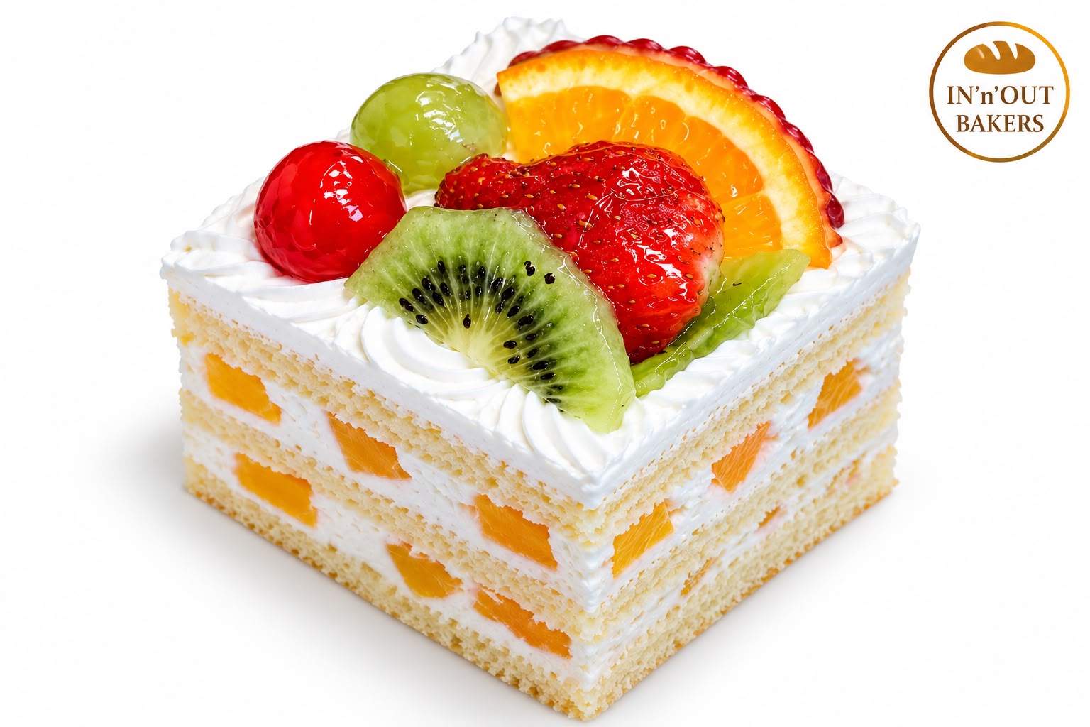 Fresh fruit pastry at In n Out Bakers, Amritsar